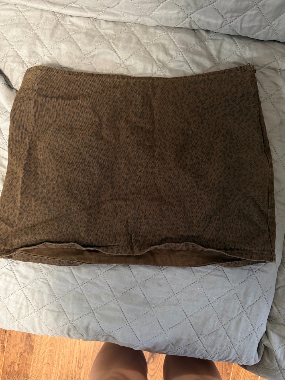 Le Lis Brown Leopard-Print Mini Skirt